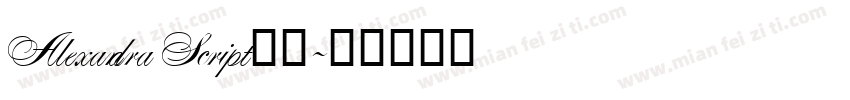 Alexandra Script字体字体转换